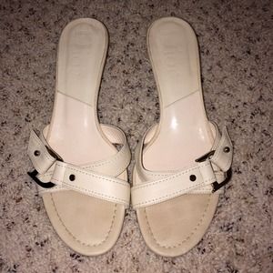 Dior Nude Wedge Sandals 38.5