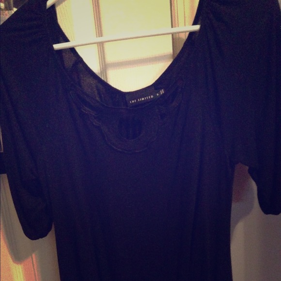 Black short sleeve blouse