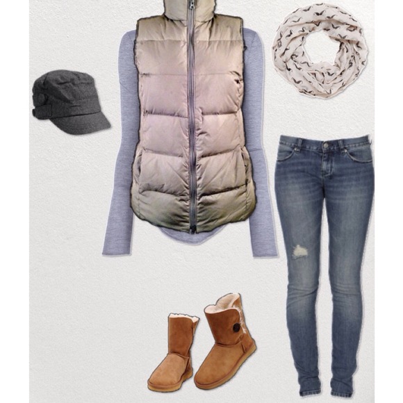 Light Olive/Hunter Green Down Puffer Vest