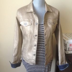 NWT 7 for all Mankind gold denim jacket