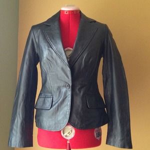 Black Leather Blazer