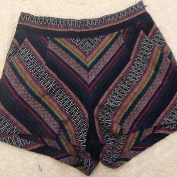 High waisted tribal shorts