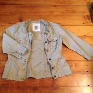 Tan 3/4 Sleeve Lightweight Jacket