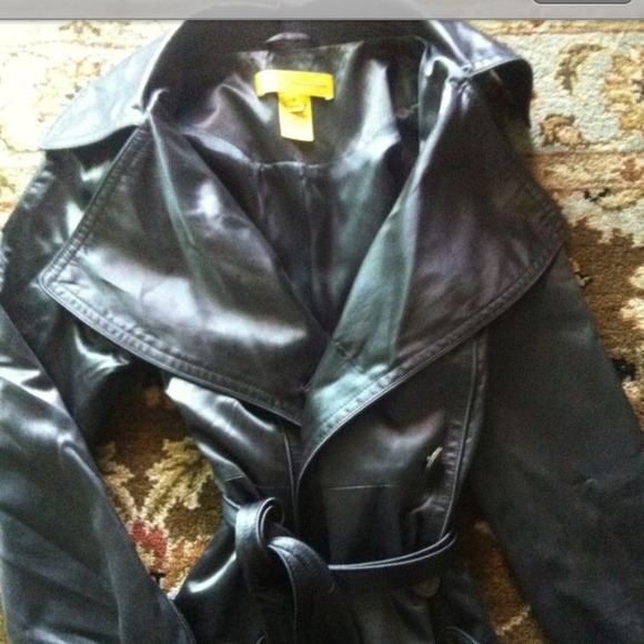 Dark gray trench coat