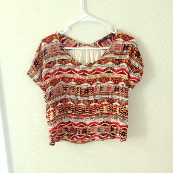 Aztec print top