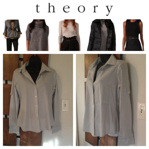🎉 For Deirdre 🎉💝Classic StripedBlouse by Theory