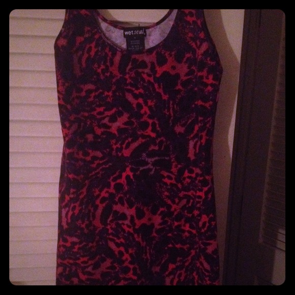 Colorful tight fitted party dress from wet seal!