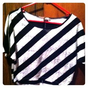 Black & White Lacey shirt