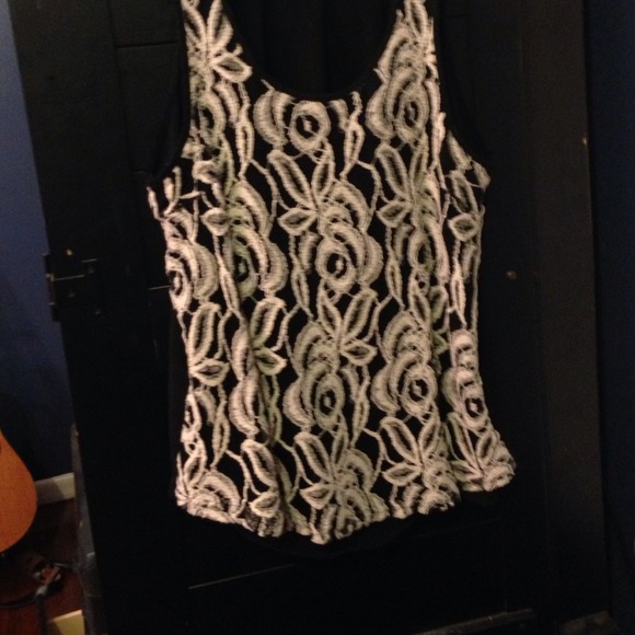 Chiffon embroidered tank