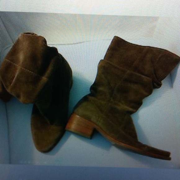 Suede Cowboy Boots - Picture 1 of 4