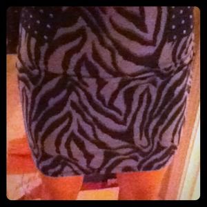 Zebra print tube skirt!