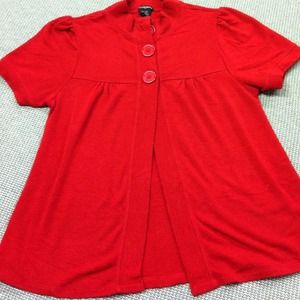 Red sweater material stretchy light