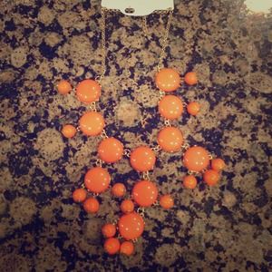 Hold. Orange Bubble Necklace NWOT