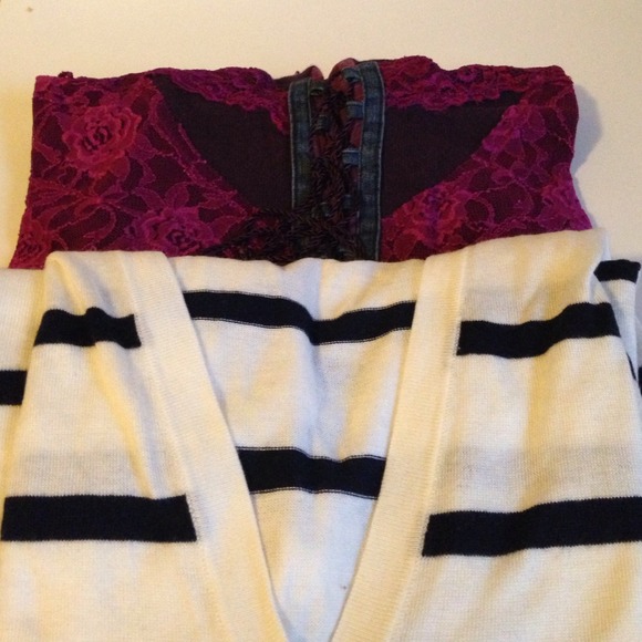 Free people tank corset top lightweight sweater