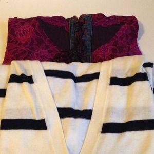 Free people tank corset top lightweight sweater