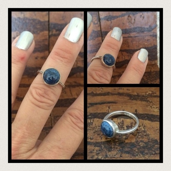 Jewelry - 🎉HP🎉Sterling Silver & Natural Blue Lapis Ring