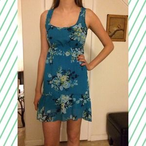 Blue floral dress
