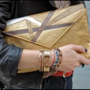 vintage Bags - Vintage gold/mixed metal snakeskin clutch vintage Bags - Vintage gold/mixed metal snakeskin clutch