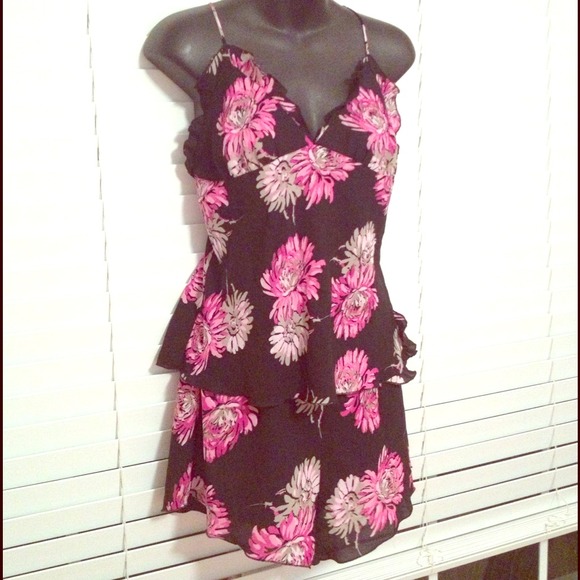 Ann Klein silky cami floral pajamas