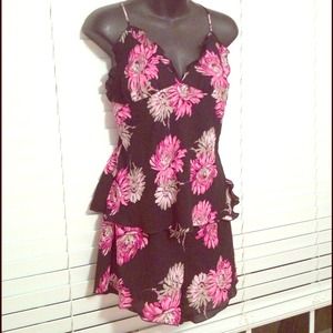 Ann Klein silky cami floral pajamas