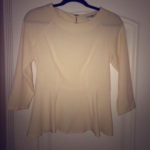 Cream peplum top