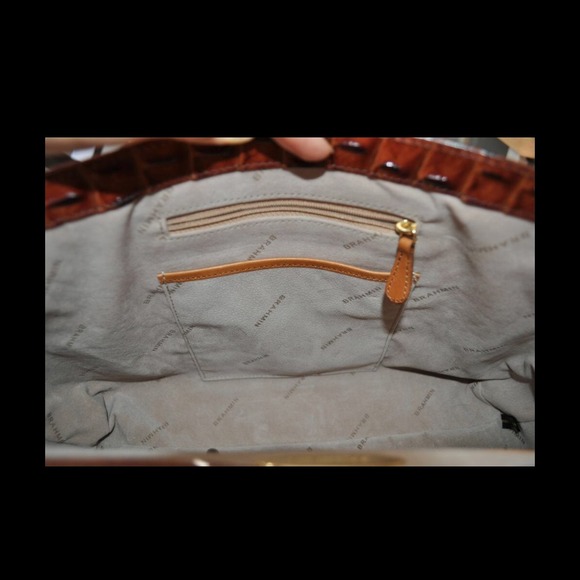 SOLD!Brahmin Nicolette color block Satchel - Picture 4 of 4