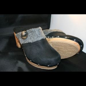Style & Co. Black suede clogs