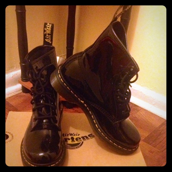 Black patent leather Dr. Martens!