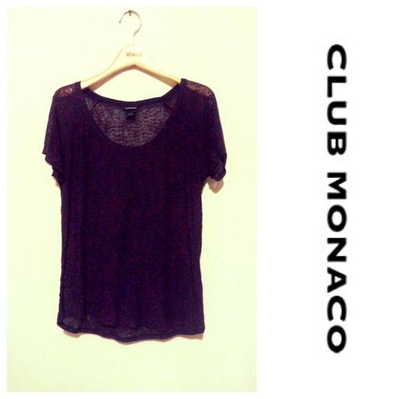 Club Monaco)See-Through Shirts(Burgundy&Navy)