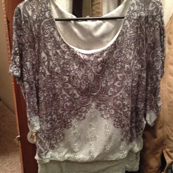Swooped Neck, lace Shirt