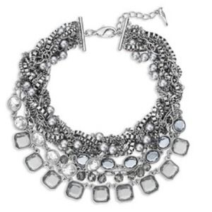 Chloe + Isabel rhodium torsade statement necklace