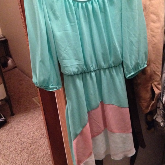 Teal and Pink Dress