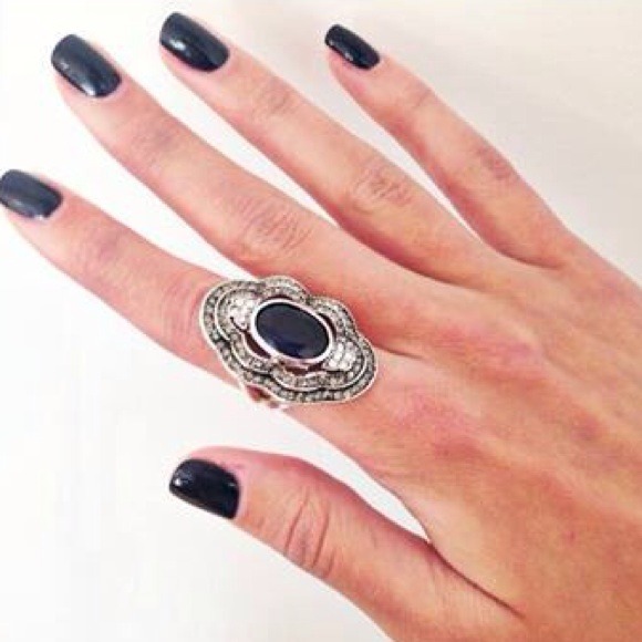 C+I pavè north south statement cocktail ring