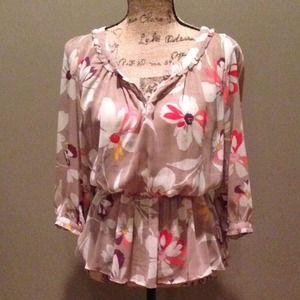 Sold!!!!!!!!  Floral sheer top