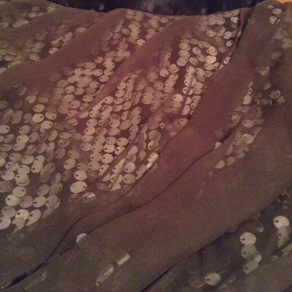 Army Green Sequin Skirt - Picture 3 of 3