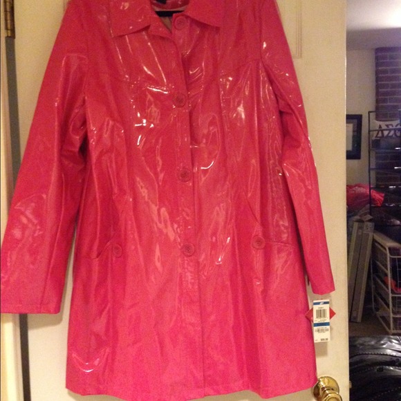 Pink jazzy rain coat