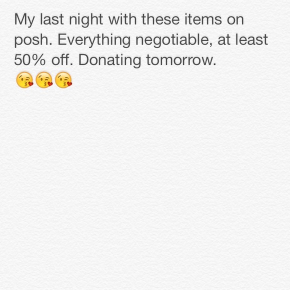 Buy tonight. No tomorrow of these items!