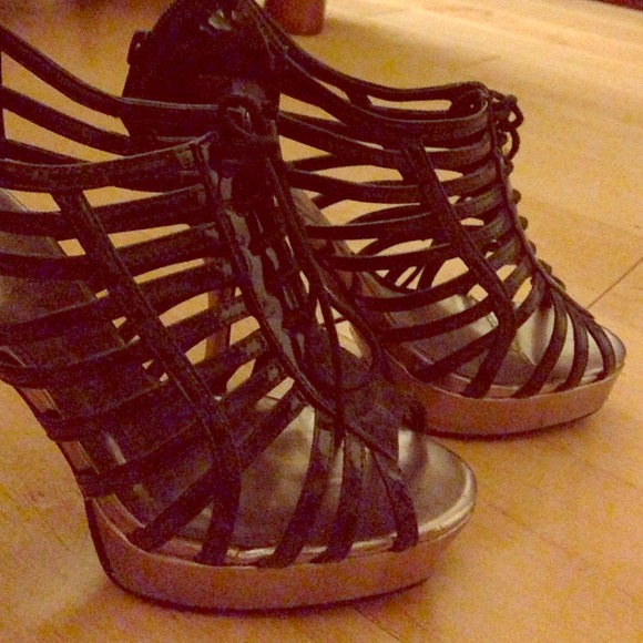 Charlotte russe black cage heels
