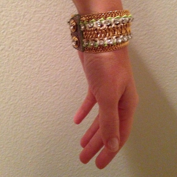 Henri Bendel Neon and Gold Cuff!!💗💗💗 - Picture 2 of 3