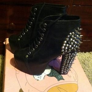 Black spiked Jeffrey campbell