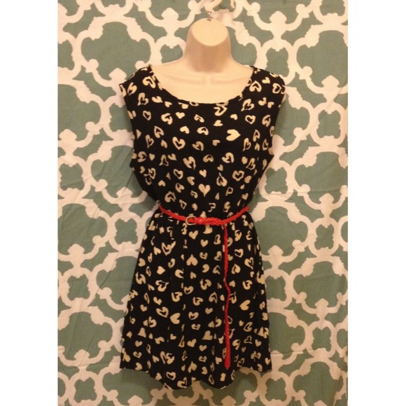 Heart print dress