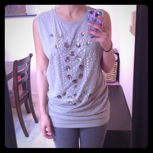 ❌SOLD---Jewel Muscle Tee