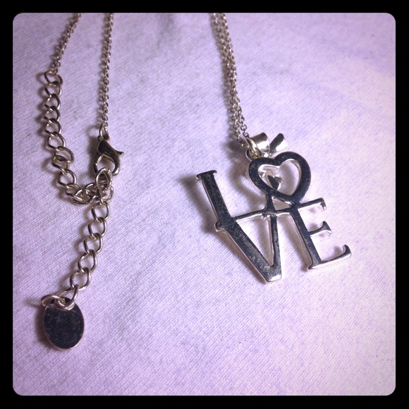 Silver love necklace