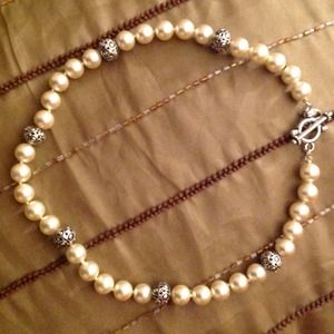Not for sale.....Custom Pearl and Pewter necklace.