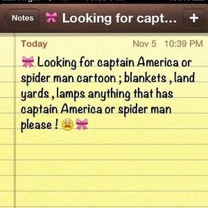 Looking for captain America and spider man items