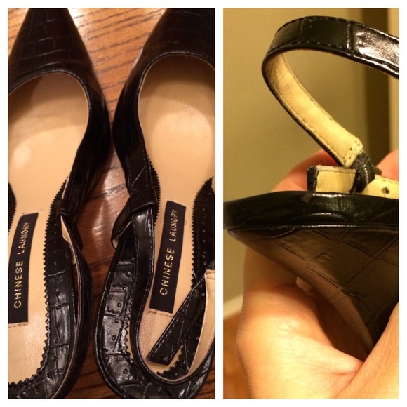 Reduced❗️Chinese Laundry black sling backs - Picture 4 of 4