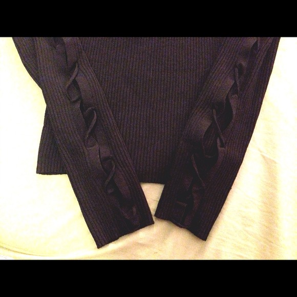 Lace Up Corset Sleeve Sweater M S Laundry