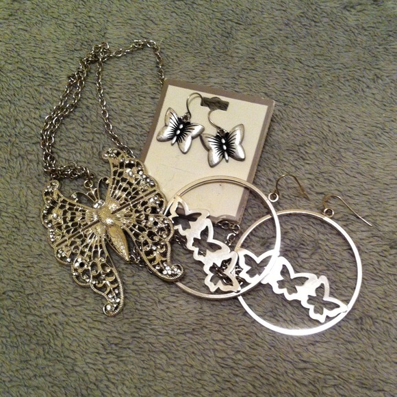 Butterfly jewelry set