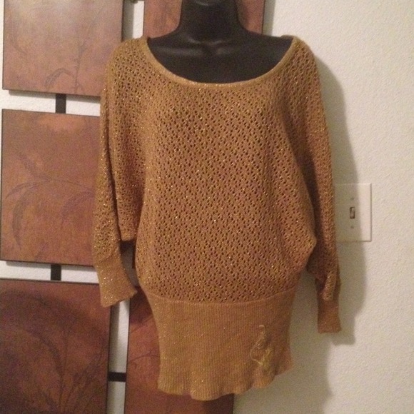 🎉sold🎉Baby Phat Beautiful Gold Sweater