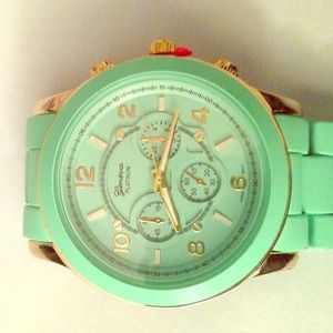 Geneva Platinum Tiffany Blue Watch